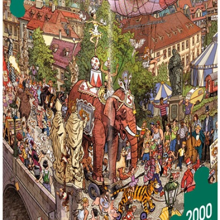 Sărbătoare stradală - Puzzle triunghiular