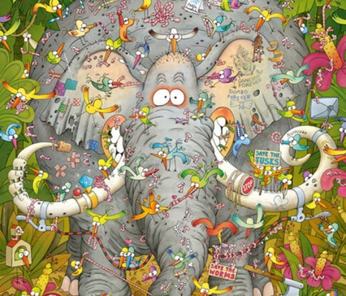 Puzzle - Heye - Viața elefantului - Puzzle triunghiular