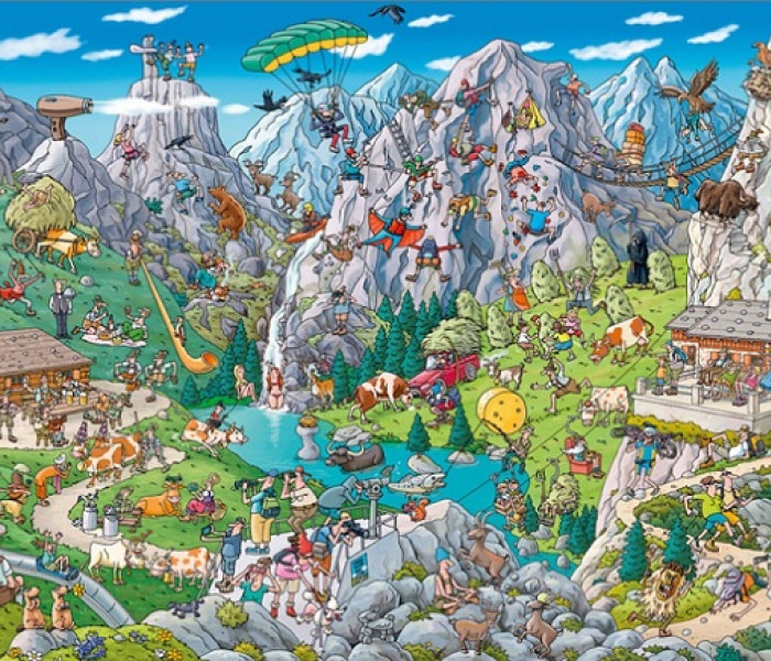 Puzzle - Heye - Distracție în Alpi - Puzzle triangular