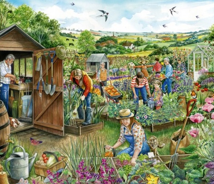 Puzzle - Falcon - Jos în grădină