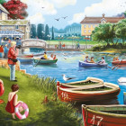 Puzzle - Falcon - Lac cu bărci