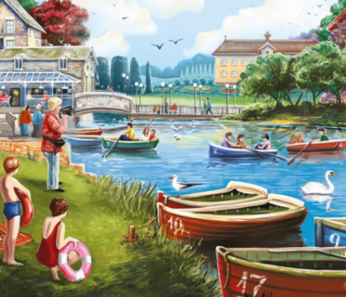 Puzzle - Falcon - Lac cu bărci