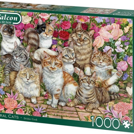 Pisici printre flori