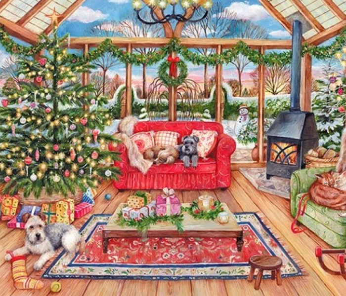 Puzzle - Falcon - Grădină de iarnă de Crăciun