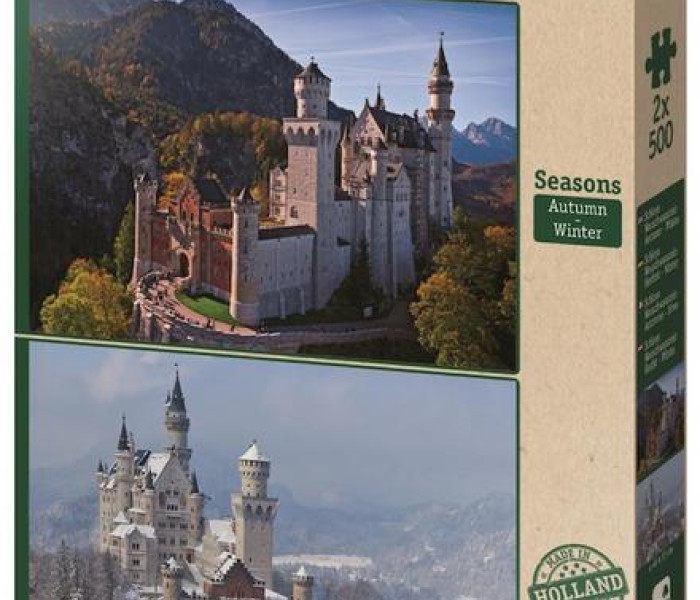 Puzzle - Jumbo - Neuschwanstein - toamnă / iarnă