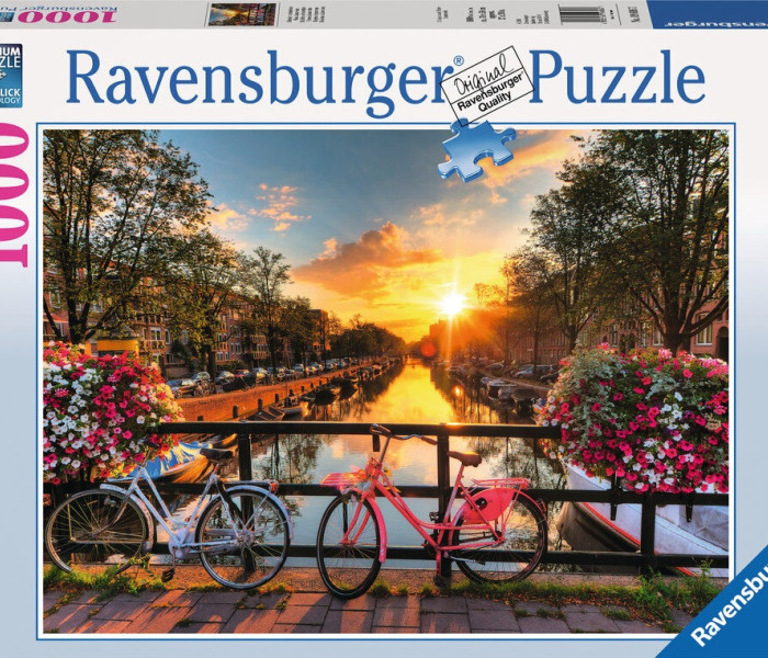 Puzzle - Ravensburger - Bicicletă în Amsterdam
