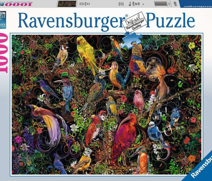 Puzzle - Ravensburger - Păsări pictate