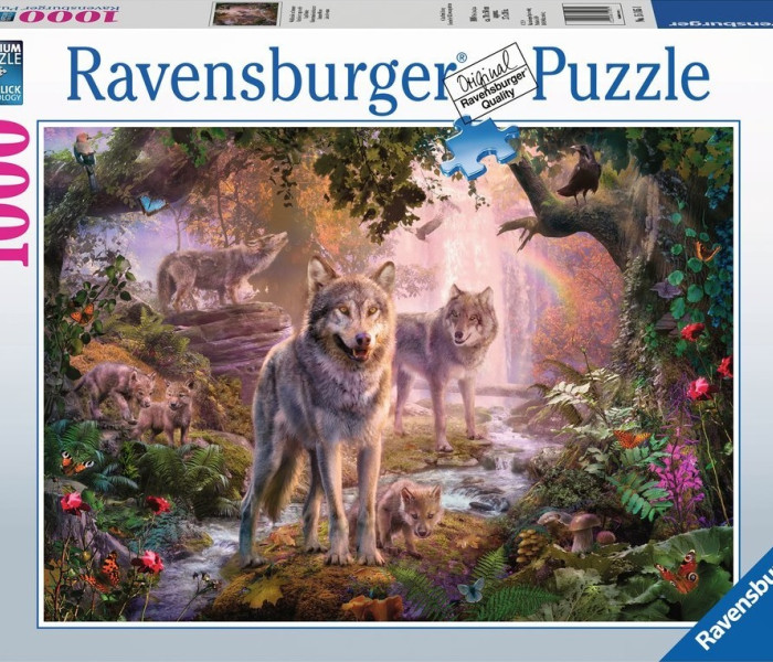 Puzzle - Ravensburger - Familie de lupi vara
