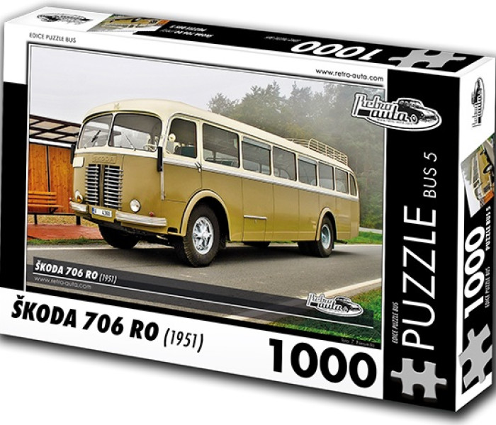 Puzzle - Retro-auta - Autobuz Škoda 706 RO (1951)