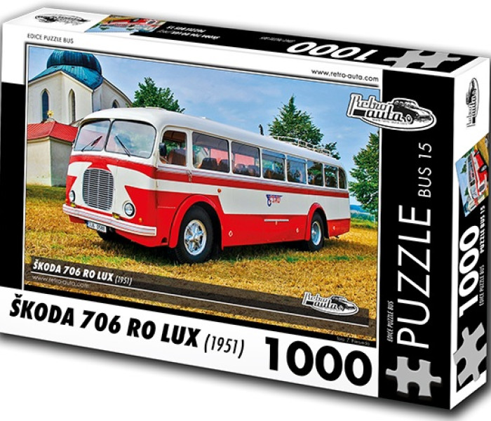Puzzle - Retro-auta - Autobuz Škoda 706 RO LUX (1951)