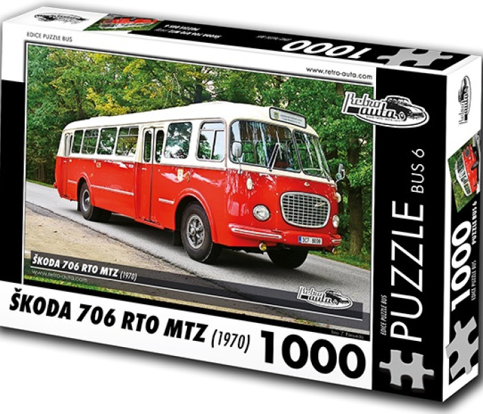 Puzzle - Retro-auta - Autobuz Škoda 706 RTO MTZ (1970)
