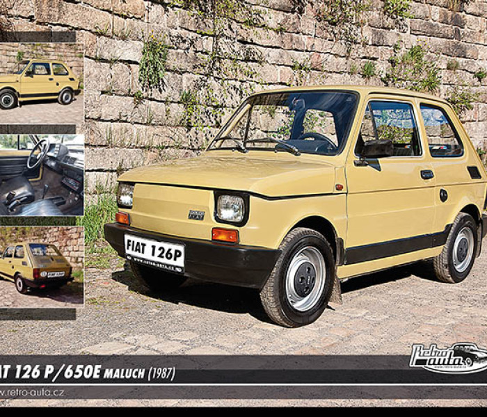 Puzzle - Retro-auta - Fiat 126 P/650E (1987)