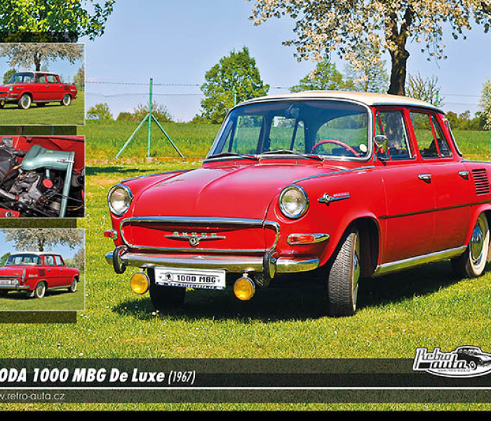 Puzzle - Retro-auta - Škoda 1000 MBG De Luxe (1967)