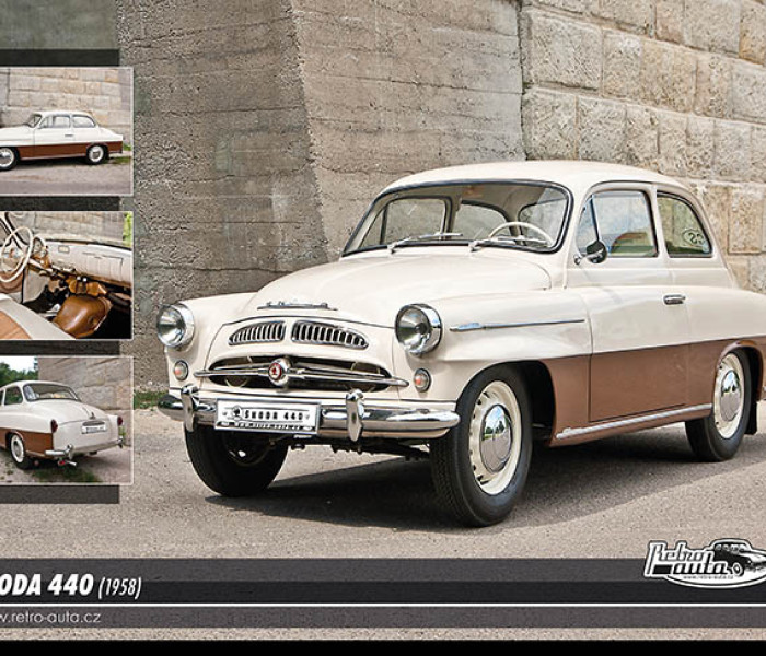 Puzzle - Retro-auta - Škoda 440 (1958)
