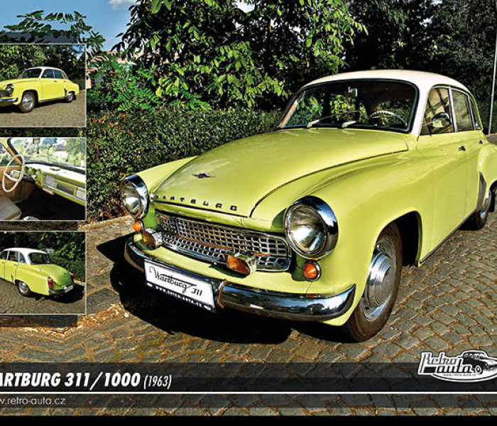 Puzzle - Retro-auta - Wartburg 311/1000 (1963)