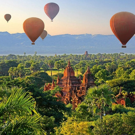 Balonașe deasupra Myanmarului