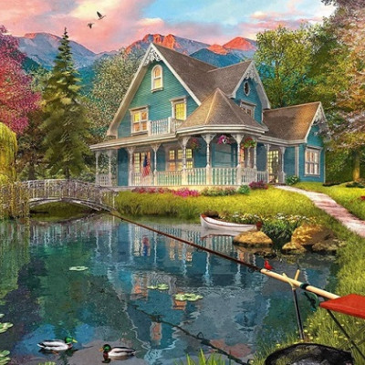 Căsuță lângă lac