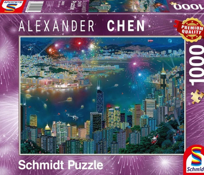 Puzzle - Schmidt - Focuri de artificii deasupra Hong Kong-ului