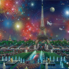 Puzzle - Schmidt - Focuri de artificii deasupra Parisului