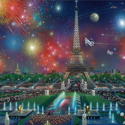 Focuri de artificii deasupra Parisului