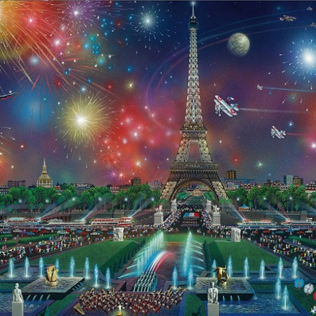 Focuri de artificii deasupra Parisului