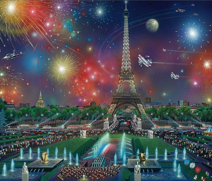 Puzzle - Schmidt - Focuri de artificii deasupra Parisului