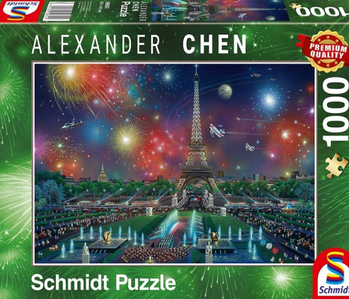 Puzzle - Schmidt - Focuri de artificii deasupra Parisului