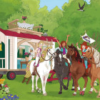 Puzzle - Schmidt - Plimbare cu calul + figurină Schleich