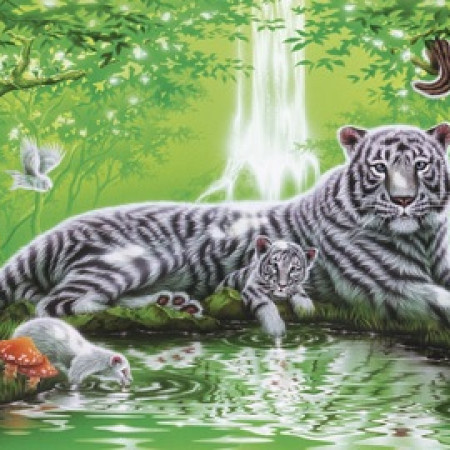 La cascadă - Puzzle panoramic