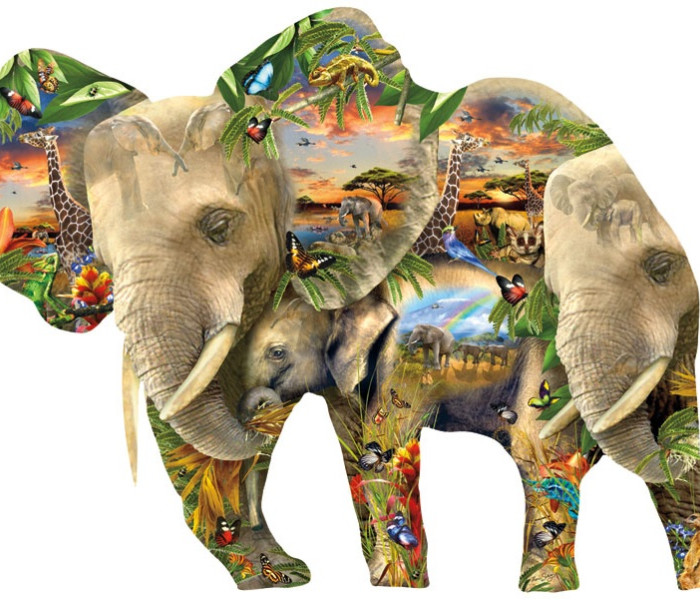 Puzzle - Sunsout - Elefanți