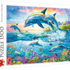 Puzzle - Trefl - Familie de delfini