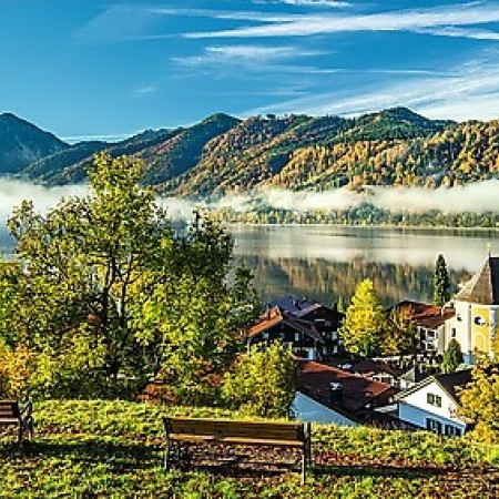 Lacul Schliersee, Germania - Puzzle panoramic