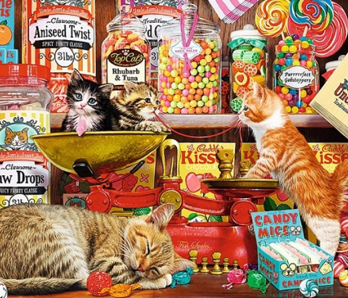 Puzzle - Trefl - Dulciuri feline