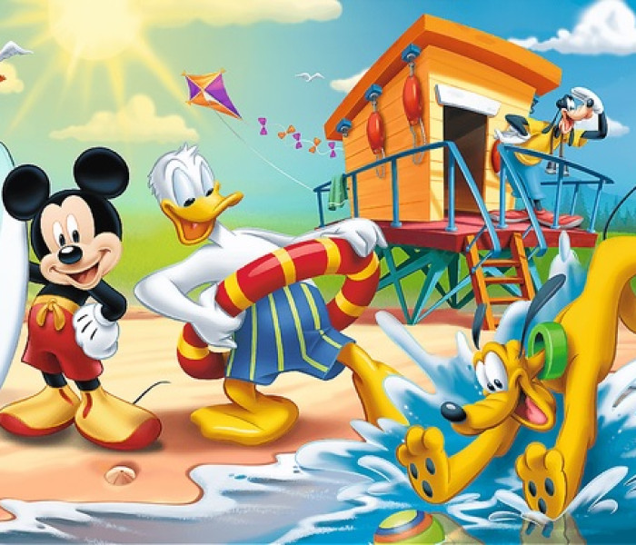 Puzzle - Trefl - Mickey Mouse pe plajă