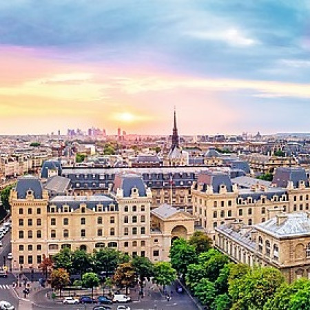 Vedere asupra catedralei Notre-Dame - Puzzle panoramic