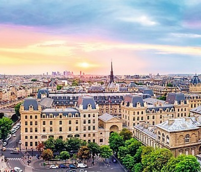 Puzzle - Trefl - Vedere asupra catedralei Notre-Dame - Puzzle panoramic