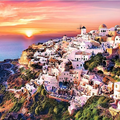 Santorini la apus