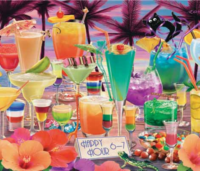 Puzzle - Trefl - Băuturi - Puzzle cu efect 3D